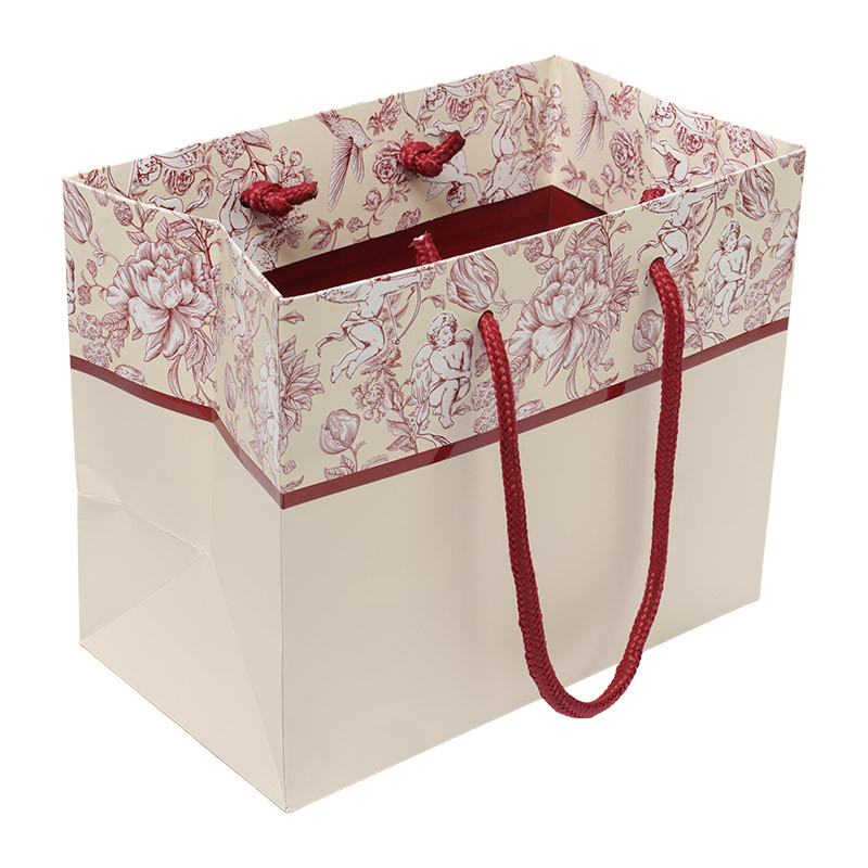 Sac cabas "Chambord" : Sac cabas pelliculé design Chambord, personnalisable pour chocolatiers. Idéal pour emballer et valoriser vos créations chocolatées et cadeaux raffinés.