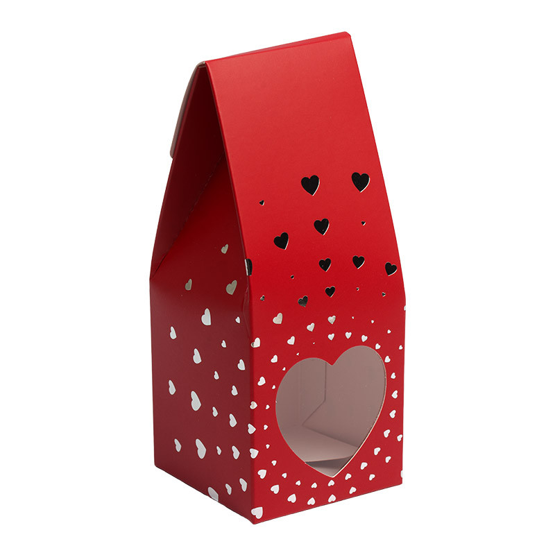 Étui avec fenêtre cœur transparent "Sortilège" : Étui pratique avec fenêtre cœur transparent pour chocolats et gourmandises. Emballage intense et hypnotique pour offrir vos créations à la Saint-Valentin.