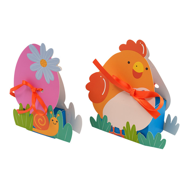 Ballotins "Alphonse et Ernestine" : Ballotins avec fourreau décoré "Alphonse et Ernestine". Emballage ludique et attrayant pour offrir vos chocolats de Pâques aux enfants et familles.