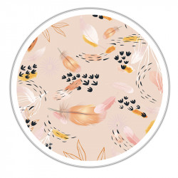 Boîte ronde métallique Caméléon® C-26 Photo numéro 2 : Boîte ronde blanche métallique avec illustration au motif de la collection "Symphonie".