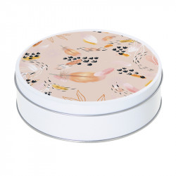 Boîte ronde métallique Caméléon C-26, motif de la collection Symphonie