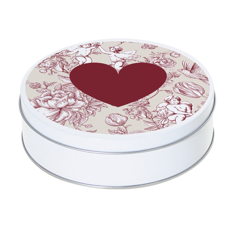 Boîte ronde métallique empilable Caméléon I-123 personnalisable