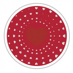 Boîte ronde métallique Caméléon® I-124 Photo numéro 2 : Boîte métallique empilable dont le couvercle est imprimé au motif de la collection "Sortilège".