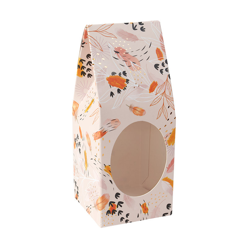 Étui avec fenêtre transparente "Symphonie" : Étui "Symphonie" avec fenêtre transparente, intérieur blanc apte au contact alimentaire. Emballage pratique au graphisme doux, lumineux et élégant pour Pâques.