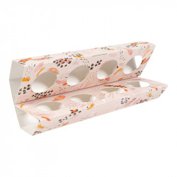 Coquetterie "Symphonie" Photo numéro 2 : Boîte Coquetterie "Symphonie" avec emplacements pour 5 œufs. Présentation pratique et soignée pour boutiques et chocolats de Pâques.