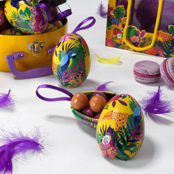 Petits Œufs Métalliques "Exotique" Photo numéro 2 : Les revoilà habillés aux couleurs de collection "Exotique", nos petits œufs métalliques ! Ils s'apprêtent ainsi à sauter dans tous les paniers de Pâques.