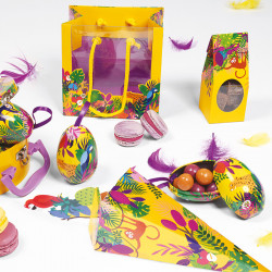 Sac Maxivision "Exotique" Photo numéro 3 : Avec sa face principale transparente, le sac Maxivison "Exotique" est idéal pour présenter et transporter vos moulages de Pâques en toute sécurité !