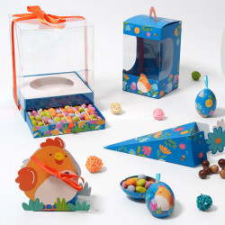 Petits Œufs Métalliques "Alphonse et Ernestine" Photo numéro 6 : Les revoilà habillés aux couleurs de collection "Alphonse et Ernestine", nos petits œufs métalliques ! Ils s'apprêtent ainsi à sauter dans tous les paniers de Pâques.