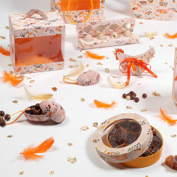 Shirley "Symphonie" Photo numéro 3 : Boîte Shirley avec couvercle à fenêtre transparente au thème de la collection "Symphonie" au design subtile, doux et lumineux.