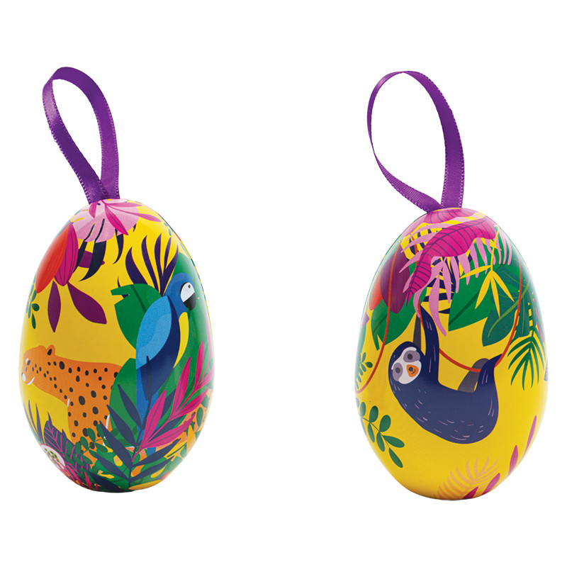 Petits Œufs Métalliques "Exotique" : Les revoilà habillés aux couleurs de collection "Exotique", nos petits œufs métalliques ! Ils s'apprêtent ainsi à sauter dans tous les paniers de Pâques.