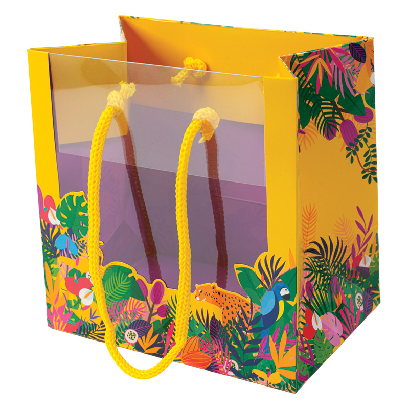 Sac Maxivision "Exotique" : Avec sa face principale transparente, le sac Maxivison "Exotique" est idéal pour présenter et transporter vos moulages de Pâques en toute sécurité !