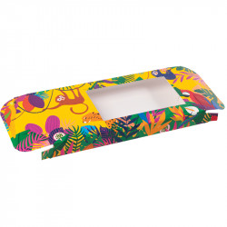 Étui tablette "Exotique" Photo numéro 2 : Étui pour tablette de chocolat avec fenêtre transparente, cette collection 2025 célèbre l’art et Matisse, ses tons oranges ou verts insufflent vitalité et bonne humeur.