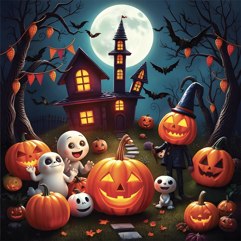 Visuel Caméléon® E-20 : Fantômes et maison hantée pour Halloween avec les boîtes Caméléon® E-20. Au fil des évènements, apportez à vos clients des coffrets de chocolats pour toutes les occasions.