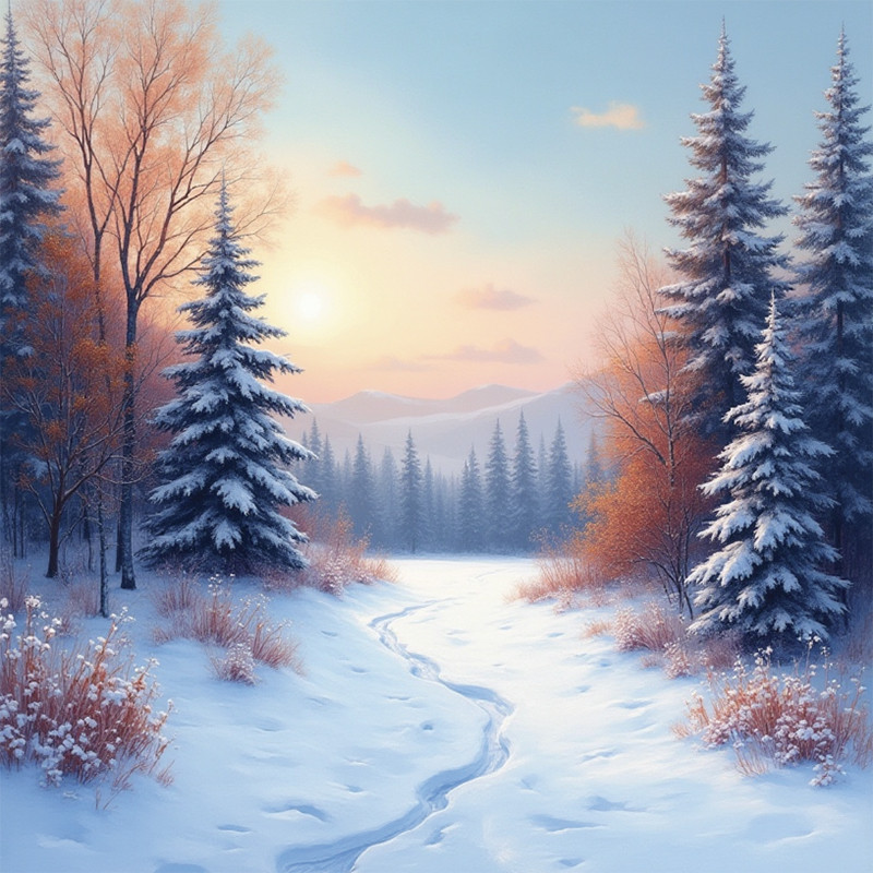 Visuel Caméléon® F-24 : Vos chocolats dans les boîtes et coffrets Caméléon®, le visuel Hiver F-24 et sa nature hivernale apporte une touche hivernale à vos spécialités de saison.