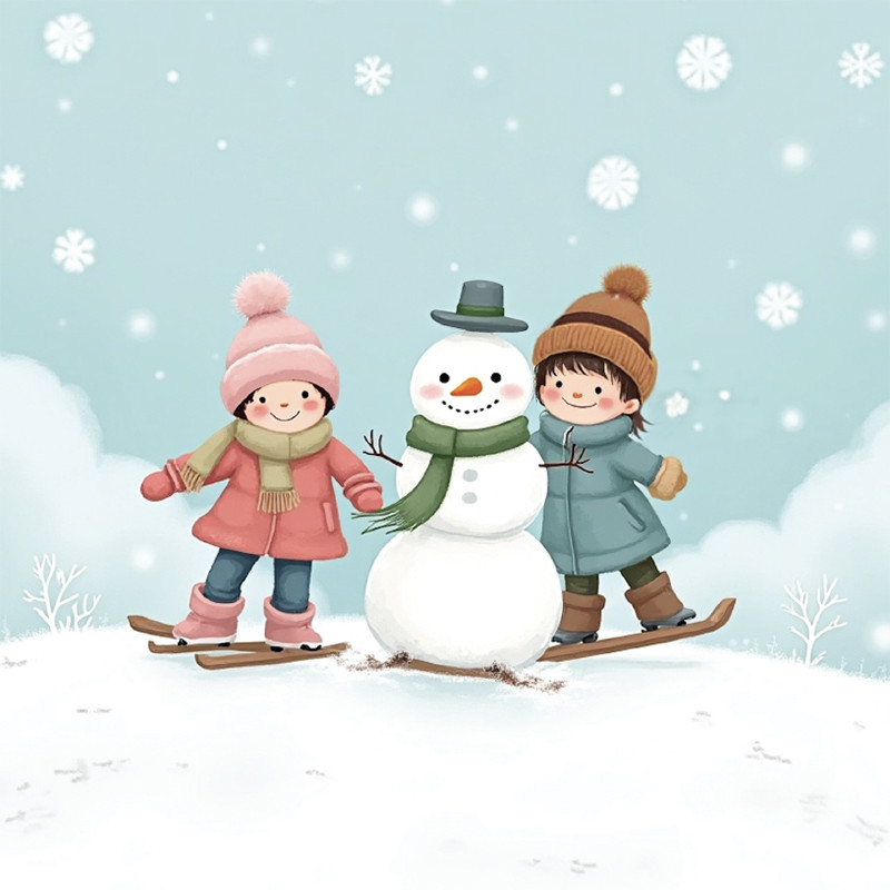 Visuel Caméléon® F-27 : Vos chocolats dans les boîtes et coffrets Caméléon®, le visuel Hiver F-27 et son bonhomme de neige apporte une touche hivernale à vos spécialités de saison.