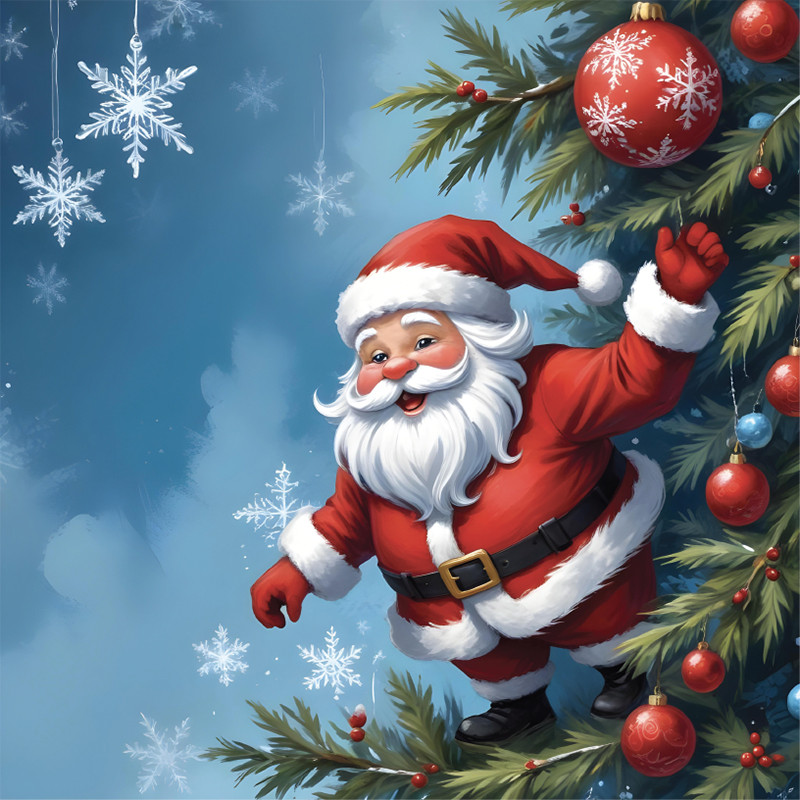 Visuel Caméléon® G-62 : Le visuel Caméléon® G-62 met en scène le Père Noël avec des boîtes thématiques à personnaliser sur-mesure en quelques secondes pour des packagings de fête uniques.