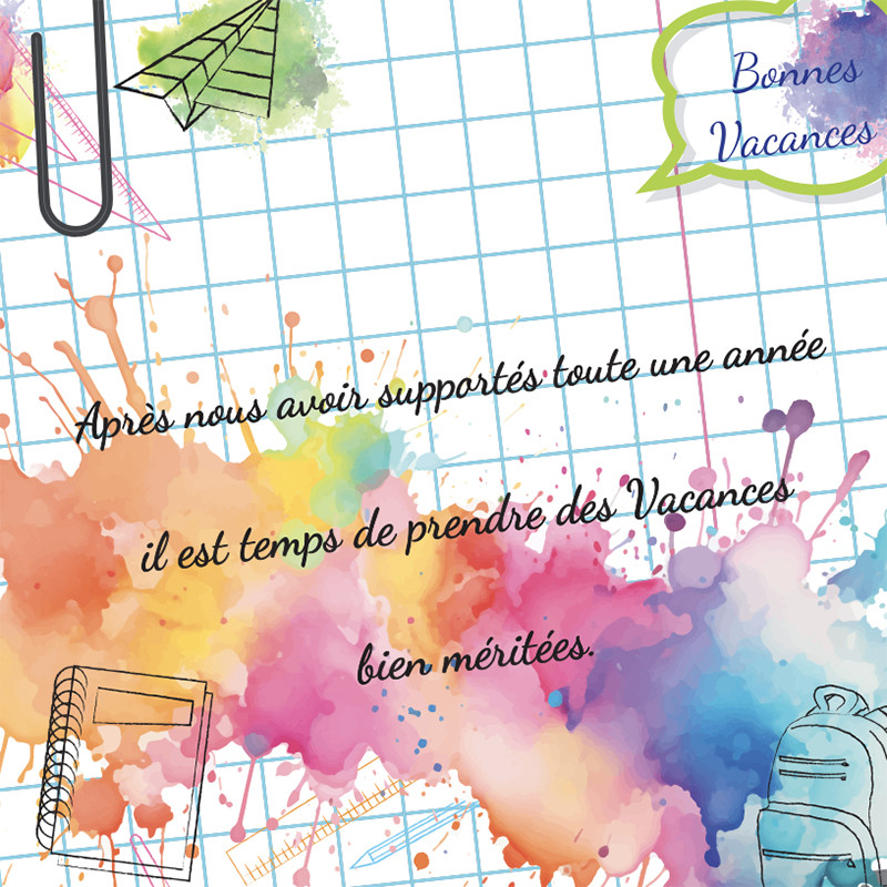 Visuel Caméléon® I-122 : Kermesse, rentrée, vacances, remerciements, les boîtes Caméléon « Évènements et Fêtes » I-122 pour vos clients, toujours une occasion de goûter vos chocolats.