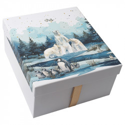 Calendrier Hamlet "Matin d'Hiver" Photo numéro 2 : Calendrier de l’Avent Hamlet "Matin d’Hiver" avec décor pop-up 3D et 24 compartiments thermoformés, coffret prêt à garnir pour chocolatiers, livraison assemblée