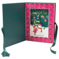 Calendrier Carnet Cadre de l'Avent "Funky" - Packaging de Noël ludique