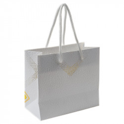 Sac cabas "Apogée" Photo numéro 4 : Sac cabas "Apogée", intérieur blanc apte au contact alimentaire, avec anses cordelettes blanches, idéal pour transporter vos packagings avec élégance et classe.