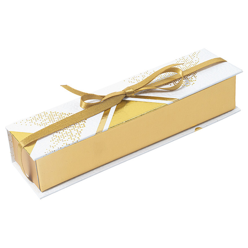 Plumier "Apogée" : Plumier "Apogée" pour marrons glacés, intérieur apte au contact alimentaire, livré monté avec ruban à nouer, pour une présentation élégante et raffinée.