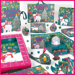 Kit vitrine "Funky" - Packagings de Noël pour une vitrine clé en main
