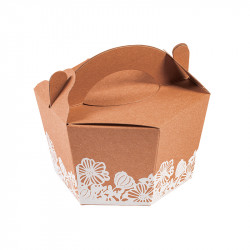 Charlie "Florilège" - Packaging Pâques kraft et dentelle papier blanc