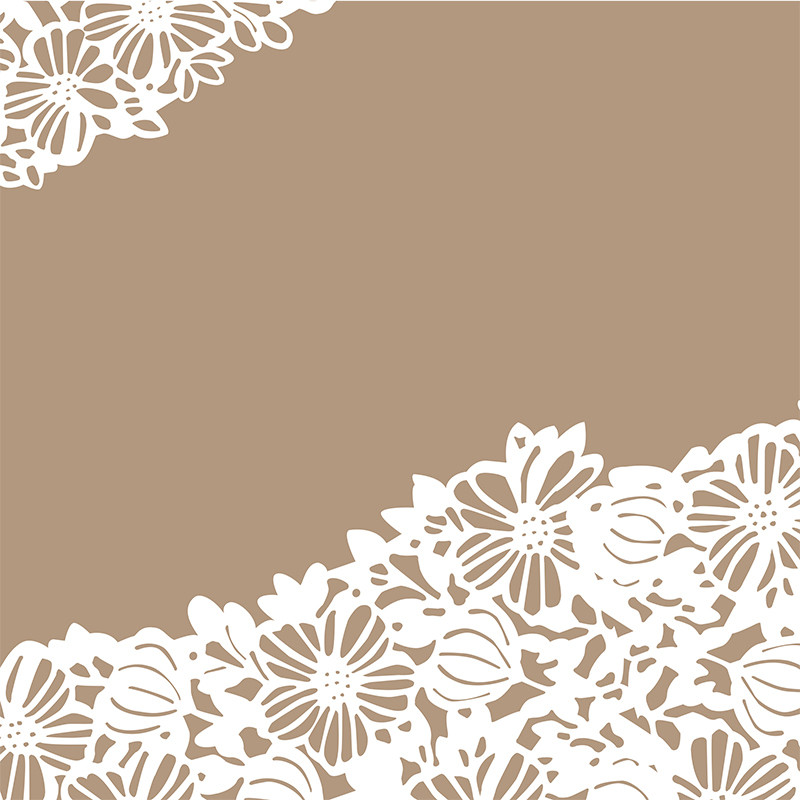 Visuel Caméléon® D-23 : Avec son motif de fleurs découpées façon dentelle de papier, le visuel Caméléon® D-23 apporte légèreté et élégance à vos vitrines de Pâques.