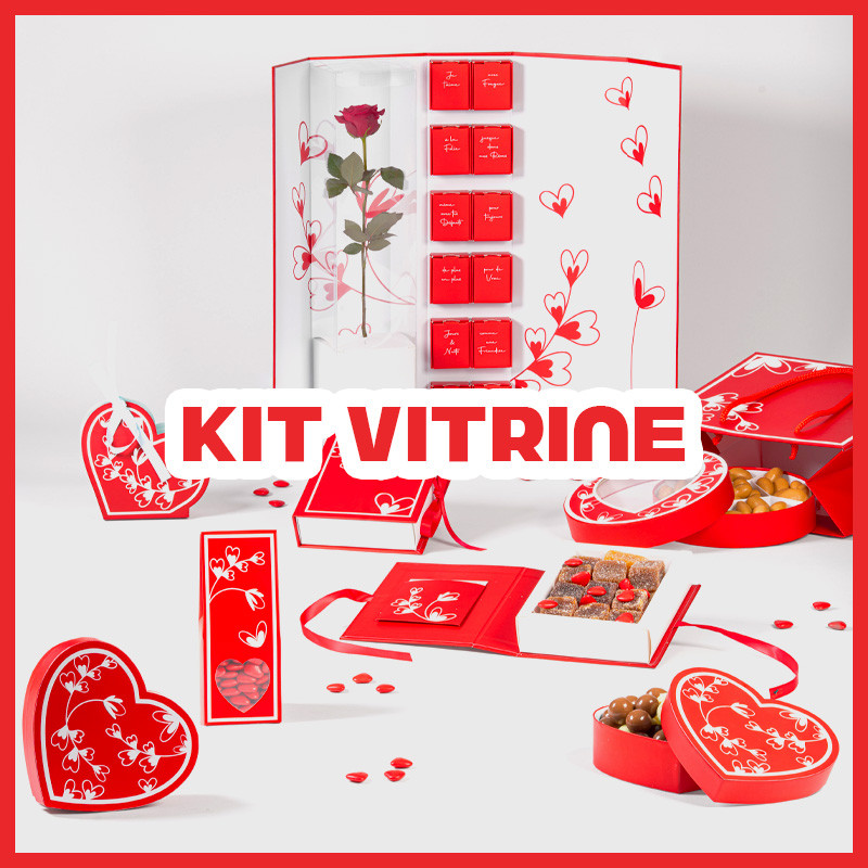 "Coup de Foudre" - Kit Vitrine : En achetant ce Kit, vous retrouvez tous les produits de la collection "Coup de Foudre" à un prix avantageux et en petites quantités, une excellente opportunité!