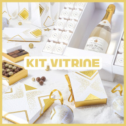 Kit vitrine "Apogée" - Packagings de Noël pour une vitrine clé en main