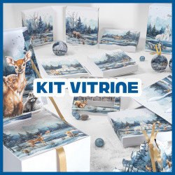 Kit vitrine "Matin d’Hiver" - Packagings de Noël - Vitrine clé en main