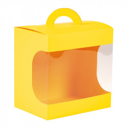 Panoramique Jaune/Orange pour Poule en chocolat - Packagings Pâques