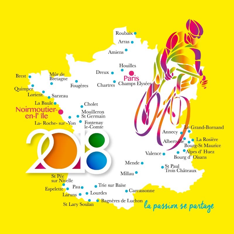 Packaging Tour de France 2018 pour Chocolatiers - Carte Caméléon I-14 Packaging Tour de France 2018 pour Chocolatiers - Carte Caméléon I-14