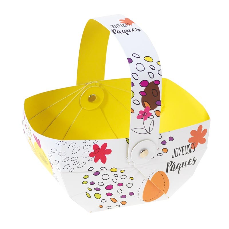 Panier Les Aventures des Jacquotte - Packaging pour chocolatiers pâques Panier Les Aventures des Jacquotte - Packaging pour chocolatiers pâques