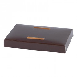 Accessoire pour boîte de luxe pour moulage en chocolat de Pâques - Socle Poule Bicolore : Chocolat et Orange