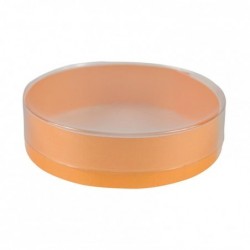 Boîte ronde PVC avec cercle orange