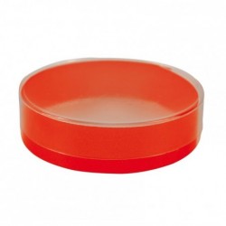 Boîte ronde PVC avec cercle rouge