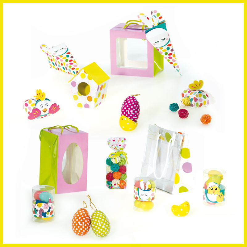 Kit Pâques en Folie - Gamme de Packagings de Pâques pour chocolatier Kit Pâques en Folie - Gamme de Packagings de Pâques pour chocolatier