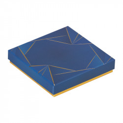 Molière Géométrika - Boîte carrée bleu électrique et or