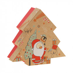 Boîte Sapin Kraft Noël & Co - Packaging de Noël pour chocolatiers !