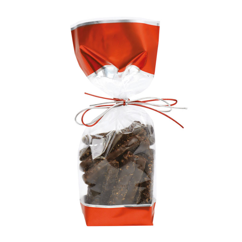 Sachet Glacé rouge métallisé - Packaging luxe pour chocolatier Sachet Glacé rouge métallisé - Packaging luxe pour chocolatier