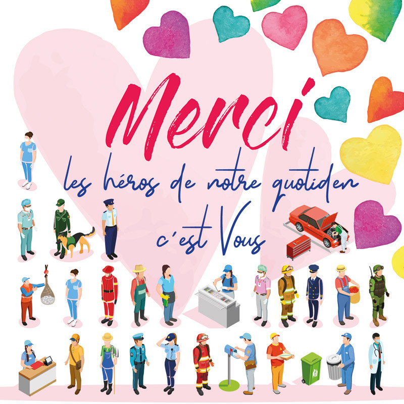 "Merci, les Héros du Quotidien, c'est vous !" - Carte Caméléon I-56 "Merci, les Héros du Quotidien, c'est vous !" - Carte Caméléon I-56