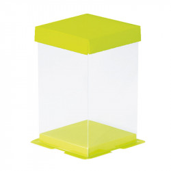 Boîte Calisto Carrée verticale Verte - Pour présenter vos créations en chocolats pour Pâques