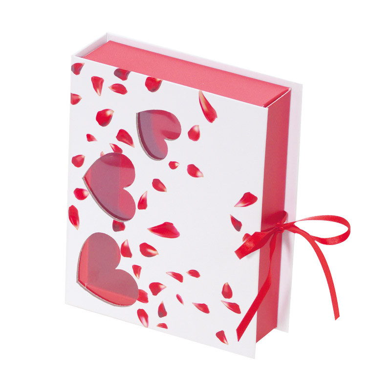Boîte Carnet avec fenêtres "Délicatesse" - Packaging pour chocolats à la Saint-Valentin