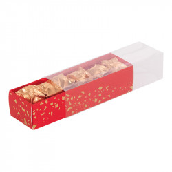 Réglette "Féérique" rouge et or pour marrons glacés - Boutique Embaline