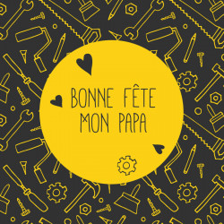 Carte Caméléon I-62 pour chocolatiers/pâtissiers - Bonne fête mon papa