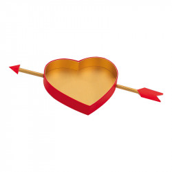 Boîte Cœur rouge et or - Packaging chocolats pour déclarer son amour