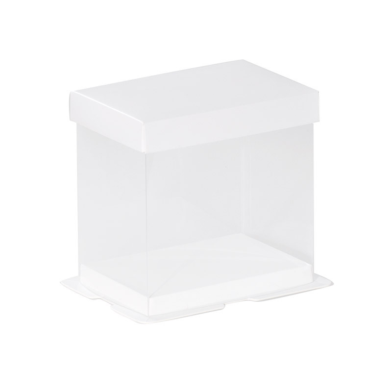 Boîte Calisto Carrée horizontale blanche - Présentation moulages en chocolat de Pâques