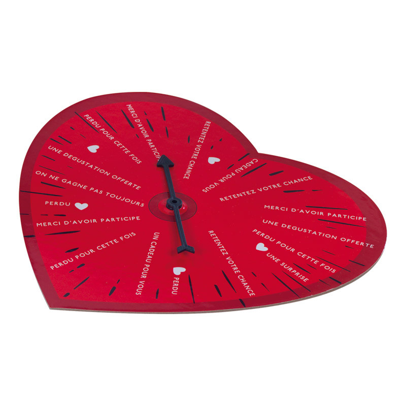 Plateau de Jeu "le Cœur de la chance" - Packaging ludique pour la St-Valentin