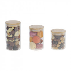 Pots verre & bambou Makarine "Woody" - Packaging pour confiseries